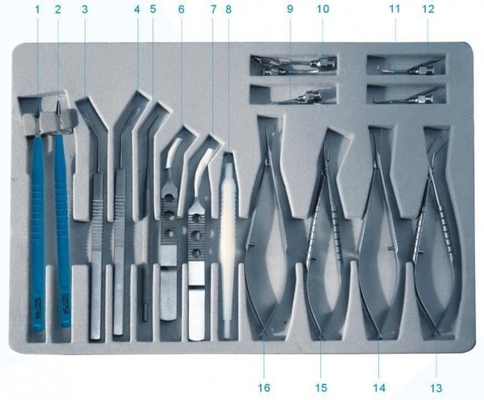 Instrument SYX16 réglé pour la petite chirurgie de cataracte d'incision (code No.59006)