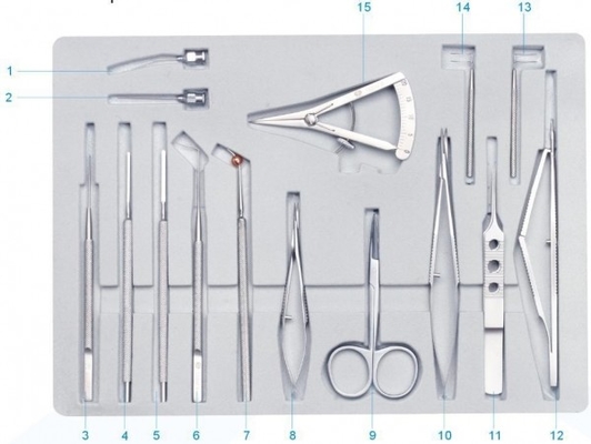 Instrument SYX15 réglé pour la microchirurgie de glaucome (code No.59005)